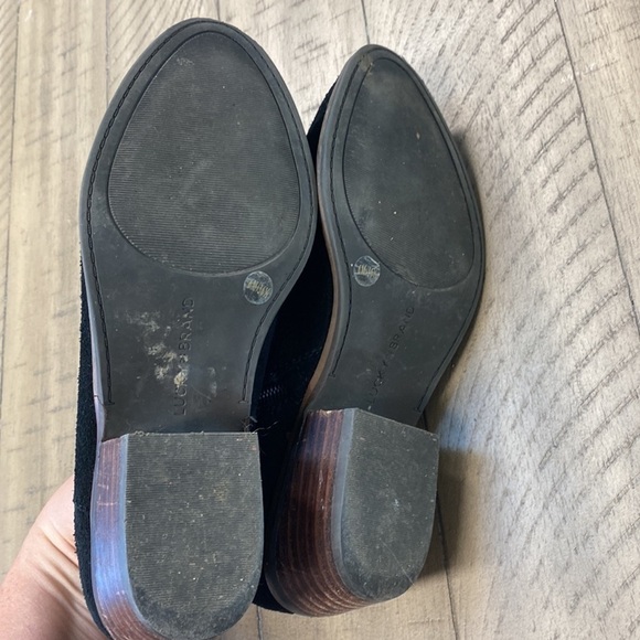 Lucky Brand Frankela Bootie Suede Ankle Boot Black Women's Size 6 - Picture 6 of 6